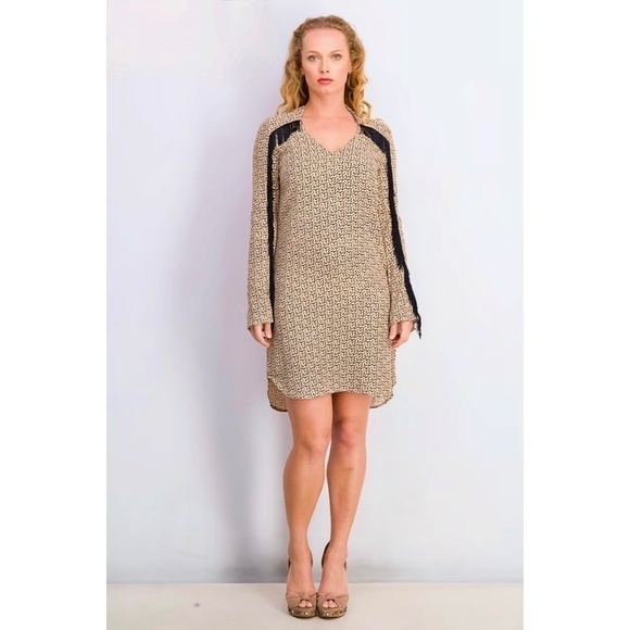 SCOTCH & SODA Floral Fringe Shift Dress Rising Sun Festival Western Size 8 - Picture 5 of 16